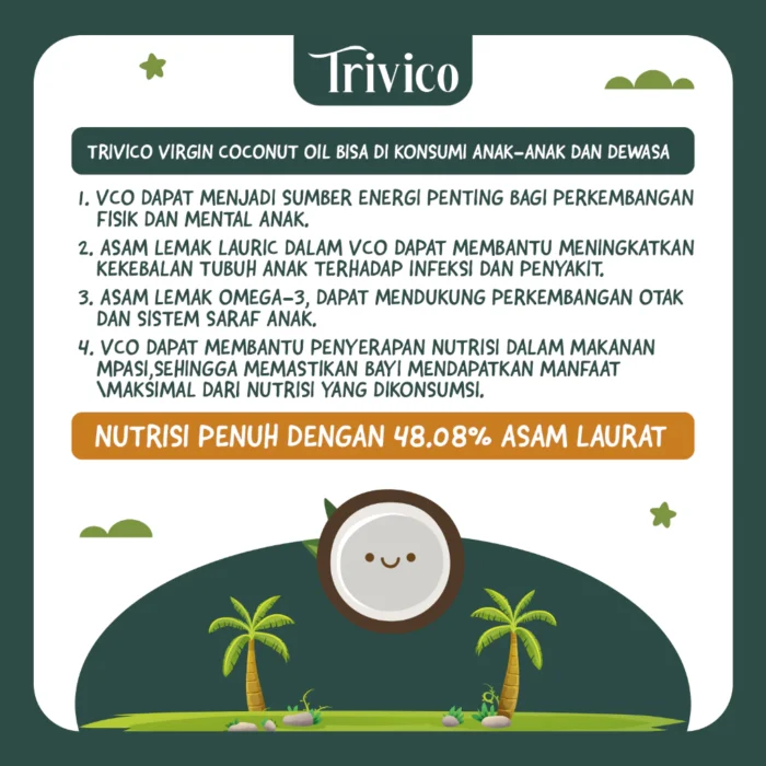 TRIVICO Minyak VCO Extra Virgin Untuk MPASI Anak & Bayi - USDA Organik - Image 4