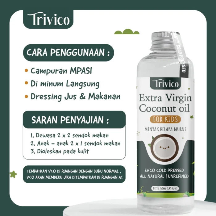 TRIVICO Minyak VCO Extra Virgin Untuk MPASI Anak & Bayi - USDA Organik - Image 5