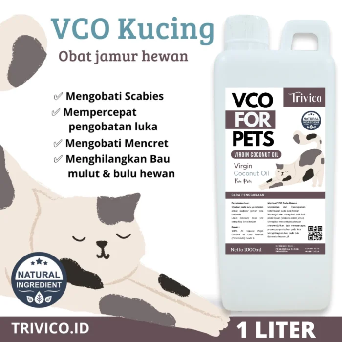 id-11134207-7r98q-lmwy2oebctkk65 TRIVICO Minyak VCO Hewan 1 Liter - Obat Ampuh Scabies & Jamur untuk Hewan - Image 1