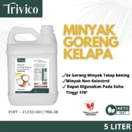 TRIVICO Minyak Goreng Kelapa 5 Liter - Gurih & Sehat, 100% Murni Minyak Kelapa Asli - Image 3