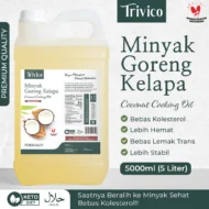 TRIVICO Minyak Goreng Kelapa 5 Liter - Gurih & Sehat, 100% Murni Minyak Kelapa Asli