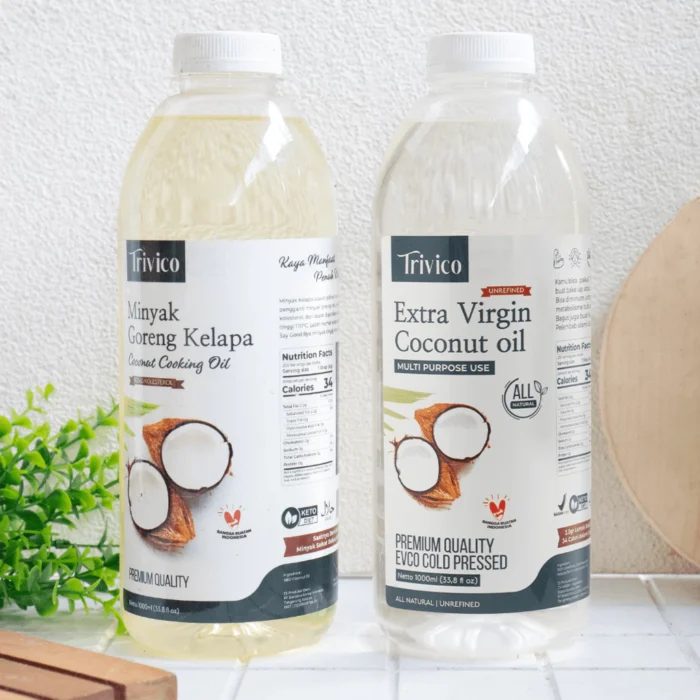 TRIVICO Paket Hemat 2 Minyak Kelapa Extra Virgin Coconut Oil & Minyak Goreng 1 Liter - Image 3