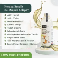 TRIVICO Minyak Goreng Kelapa 1 Liter - Minyak Sehat dan Bebas Kolesterol - Image 5