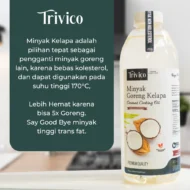 TRIVICO Minyak Goreng Kelapa 1 Liter - Minyak Sehat dan Bebas Kolesterol - Image 6