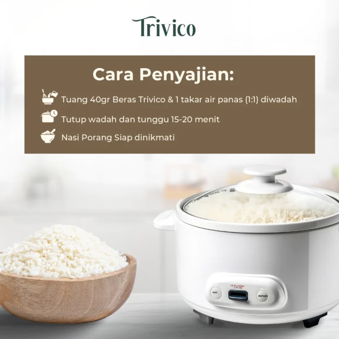 TRIVICO Beras Porang 1Kg - Rendah Kalori & Karbohidrat - Image 6
