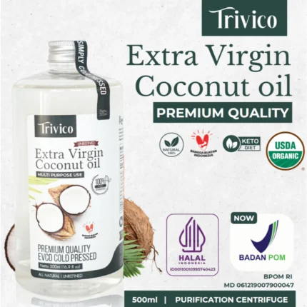 Trivico Minyak VCO Virgin Coconut Oil 500ml -  Kadar MCT Tinggi